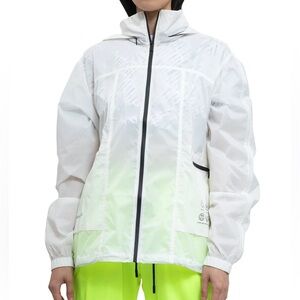 Zenergy Chico’s White Zip Up Windbreaker Rain Ripstop Sport Jacket Women Size 0